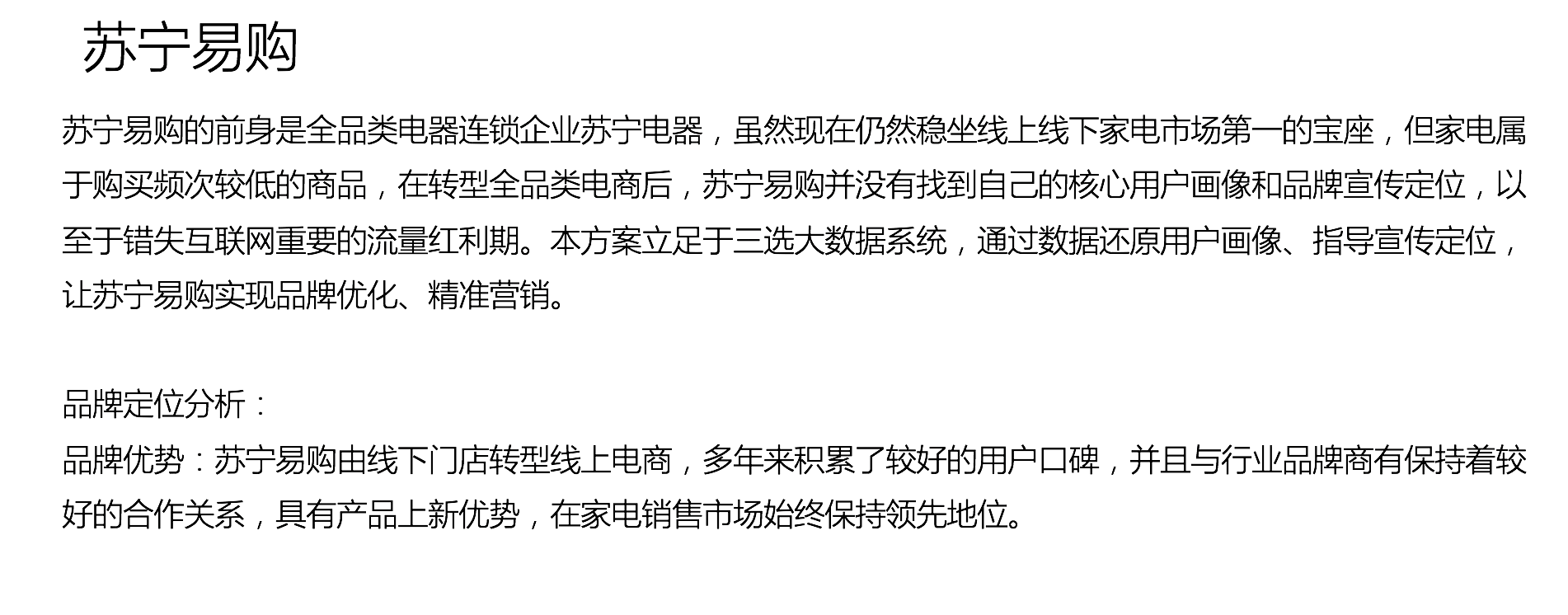 苏宁易购大数据营销方案