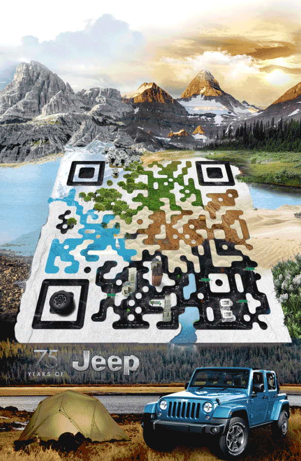 Jeep? 将“二维码”设计出了一个境界
