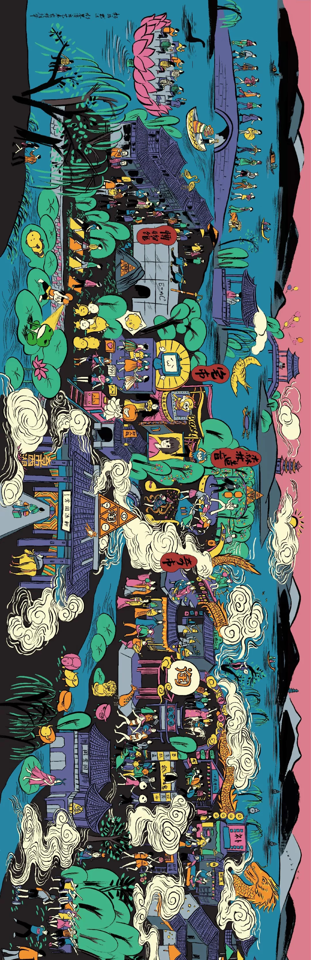 淘宝造物节做了一张长达6米的《西湖造物图》