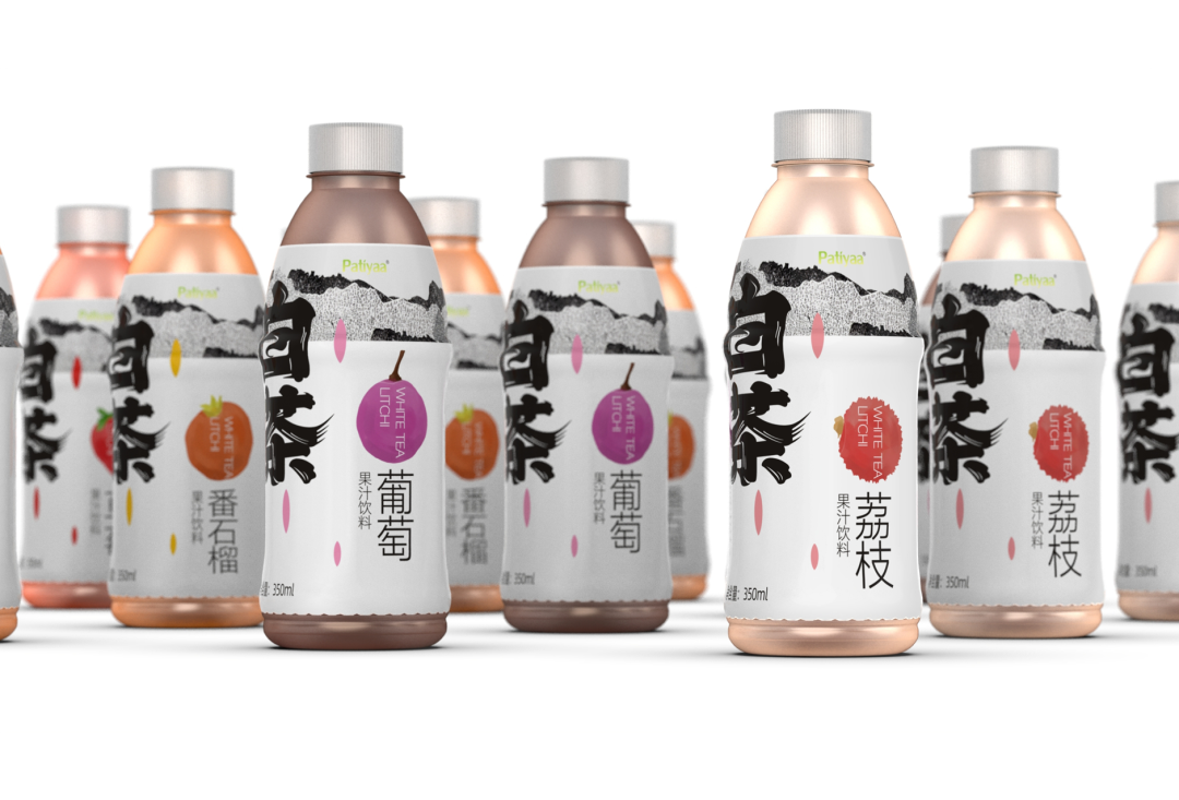 白茶果汁饮料包装 果汁饮料包装设计 日式风格包装