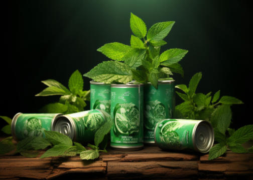 绿色果汁饮料外包装瓶子罐子包装设计logo设计