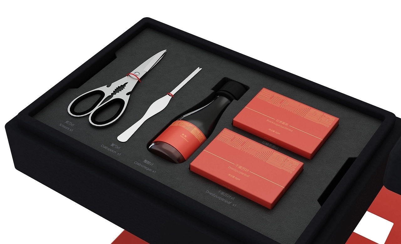 大闸蟹包装设计 大闸蟹礼盒包装设计 海鲜产品包装设计