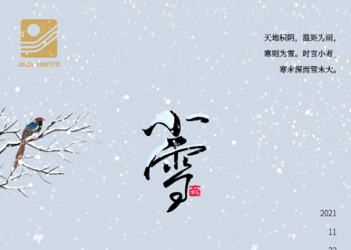 海报：今日小雪，赏洁白与翠绿的撞色之美