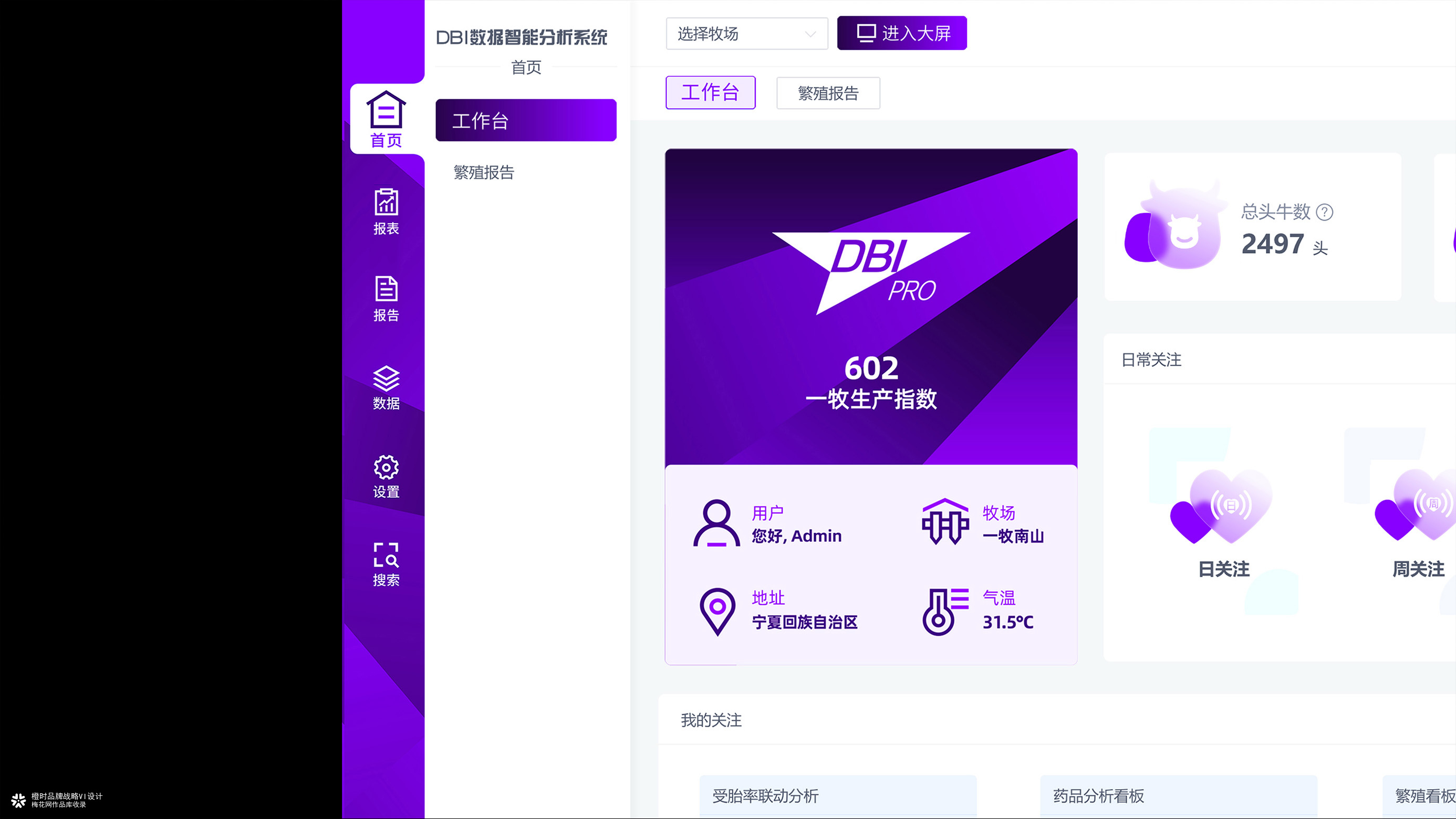 DBI Pro牧场数智分析决策平台品牌VI设计