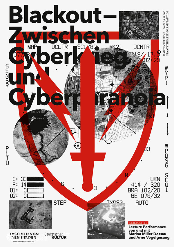 “达姆施塔特国家剧院”设计的系列宣传海报-“永别英雄” ​​​