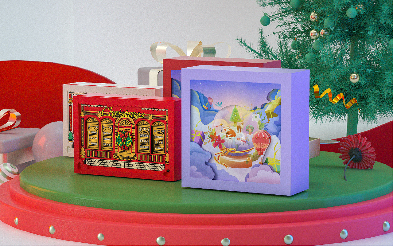 Merry Christmas圣诞节礼品形象项目设计包装设计礼盒设计