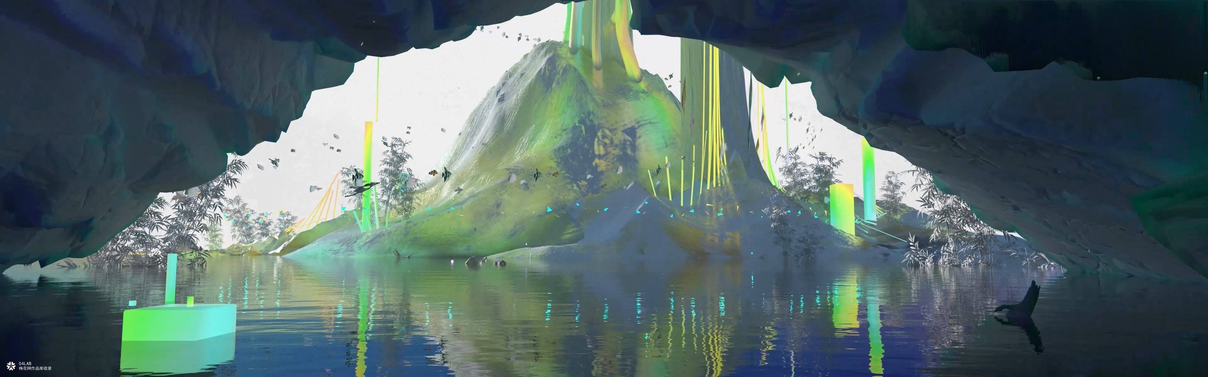 裸眼3D | 数字山水 | 梦回李白《天台晓望》