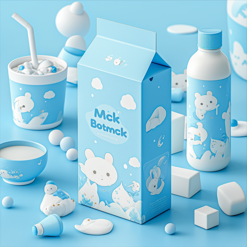 儿童产品包装设计logo礼盒吉祥物设计