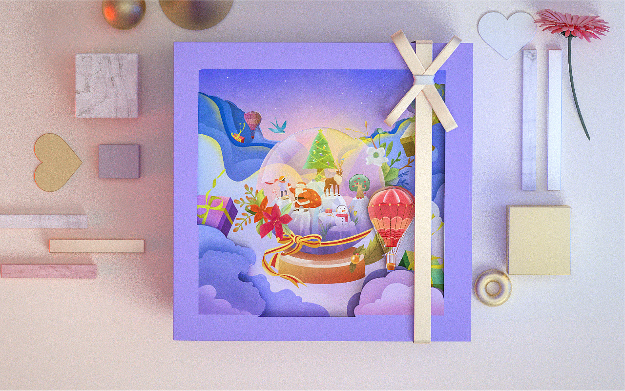 Merry Christmas圣诞节礼品形象项目设计包装设计礼盒设计