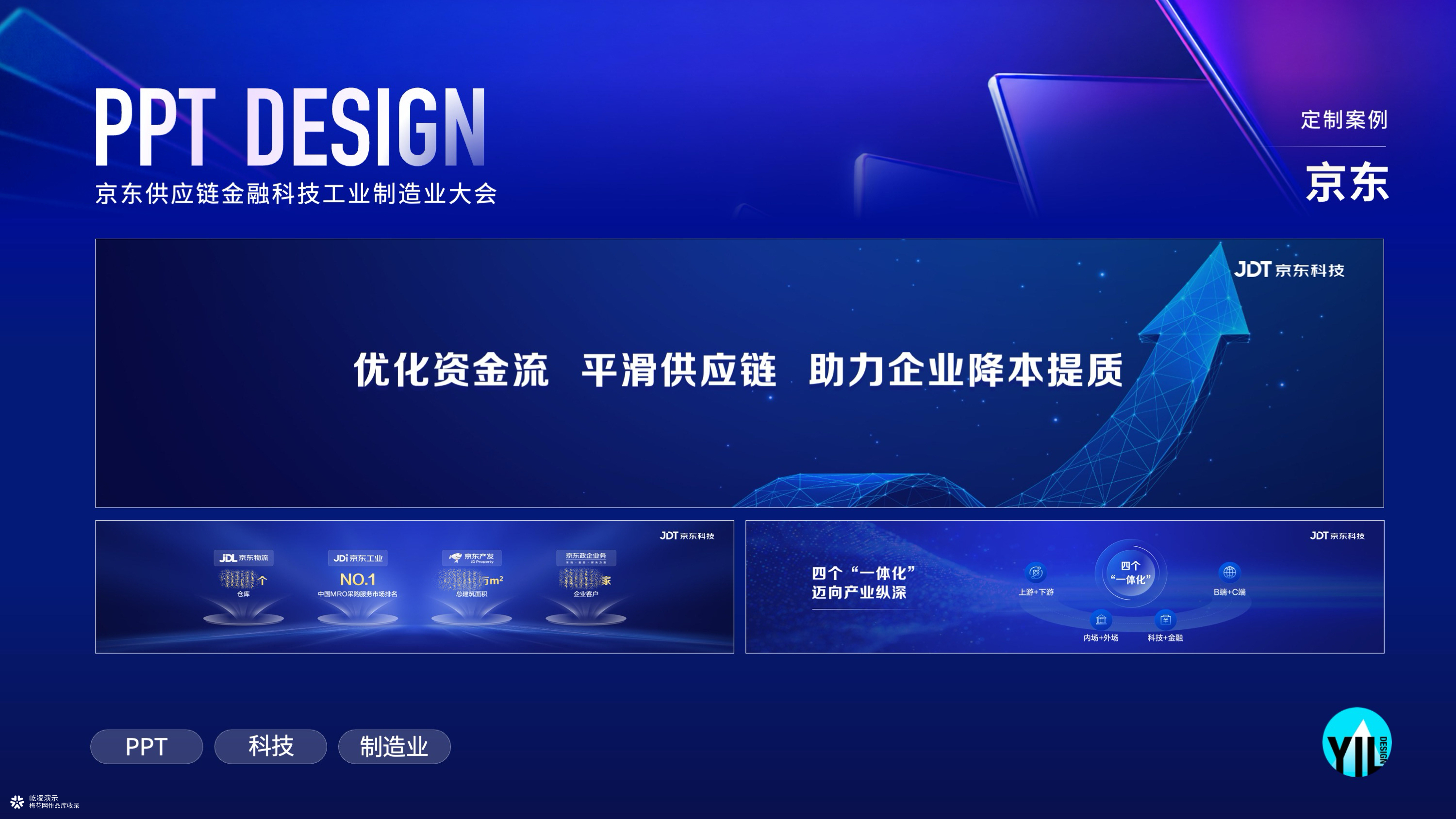 PPT定制｜京东供应链工业制造大会PPT演示案例