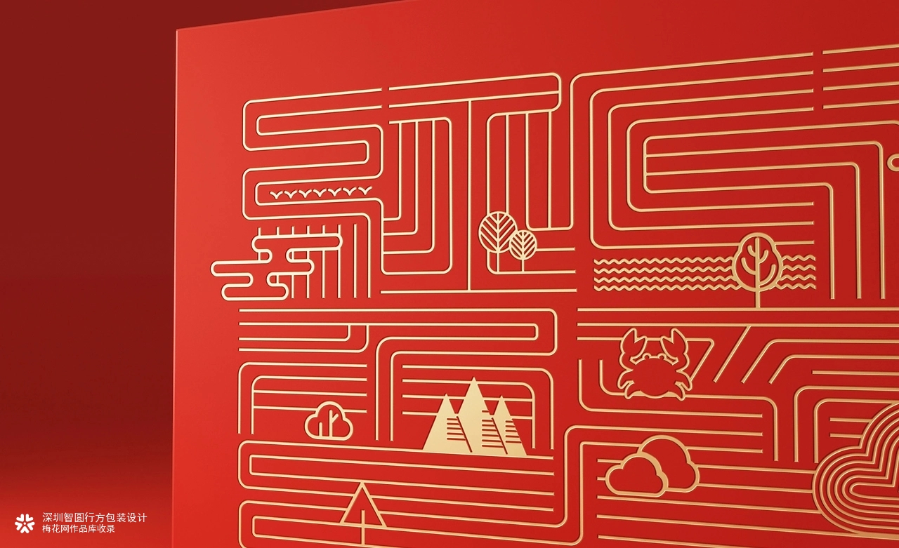 大闸蟹包装设计 大闸蟹礼盒包装设计 海鲜产品包装设计