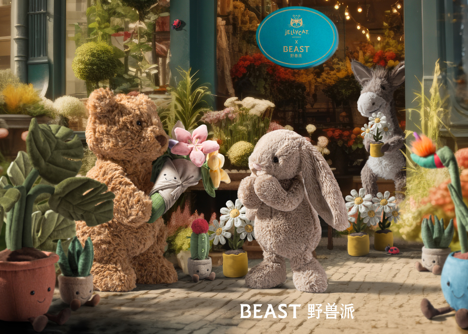 520，野兽派携手Jellycat开启限时花店