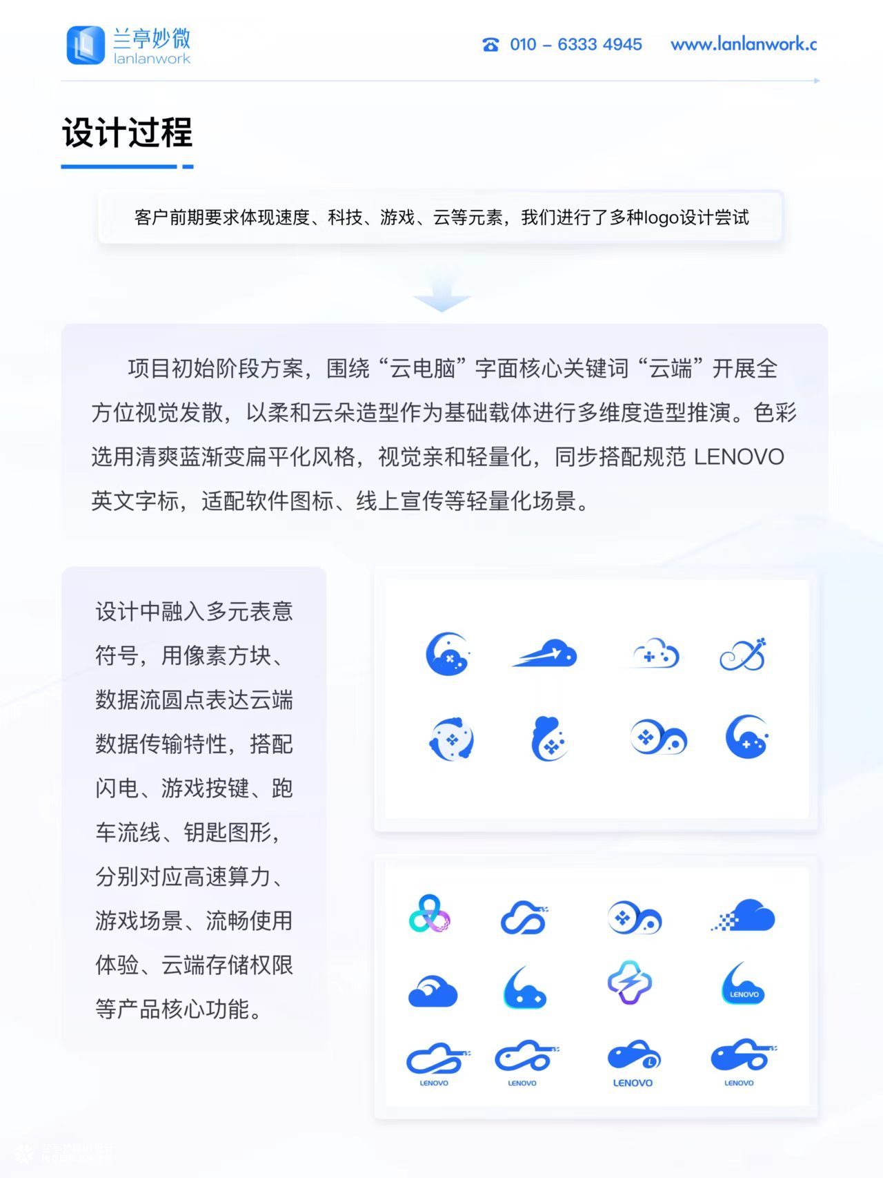 兰亭妙微原创作品 | 联想云电脑PC客户端品牌logo及界面设计