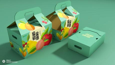 双层“果鲜果香”水果通用礼盒包装设计