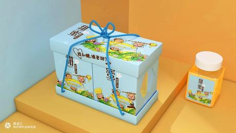 纯净、清澈之甜蜜——蜂蜜礼盒包装设计