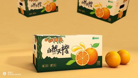“自然天橙”橙子礼盒包装设计