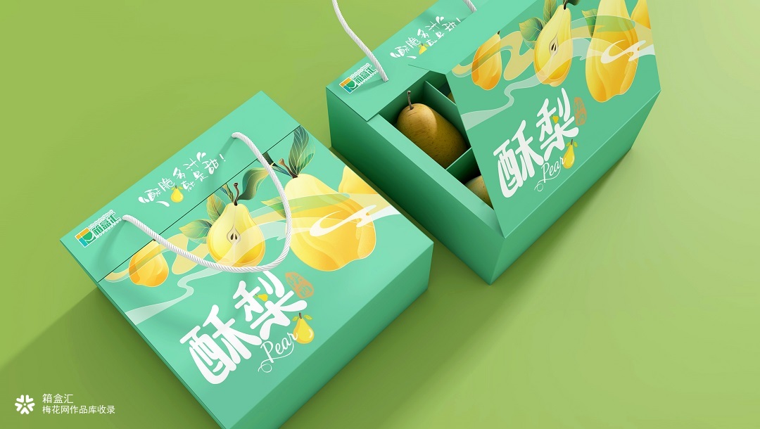 简约风陕西酥梨包装设计