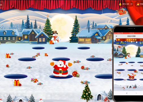 GO互动《圣诞大营救》圣诞节商场互动游戏吸引人气大屏现场互动游戏