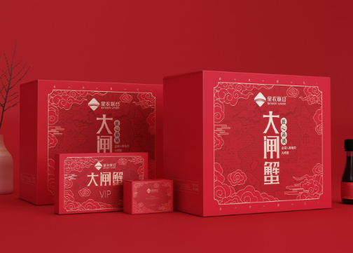 阳澄湖大闸蟹包装 大闸蟹礼盒包装 星农联合大闸蟹包装设计