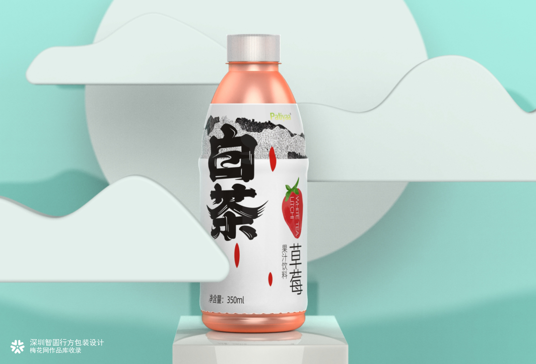 白茶果汁饮料包装 果汁饮料包装设计 日式风格包装