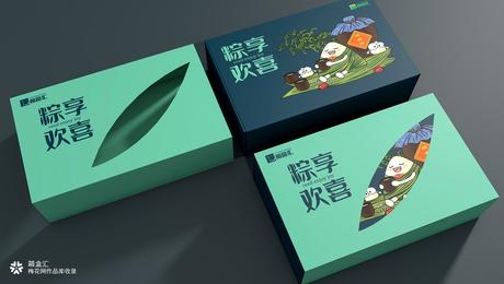 “粽享欢喜”端午粽子礼盒包装设计