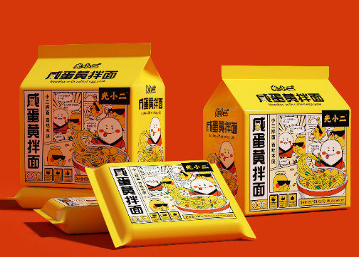 咸蛋黄拌面包装设计|品牌策划|食品包装设计|圣智扬设计