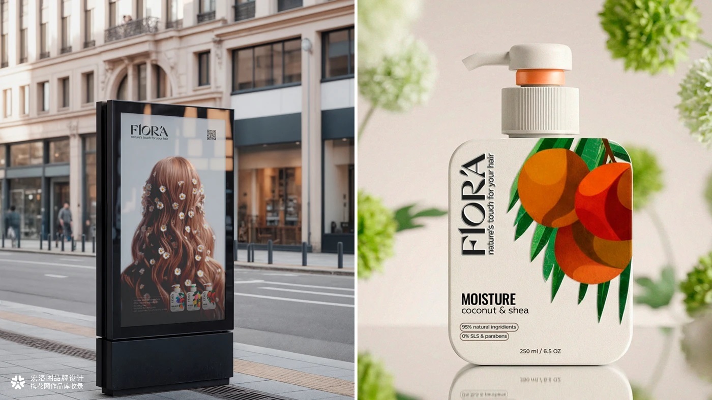 洗发水FLORA品牌包装设计-宏洛图