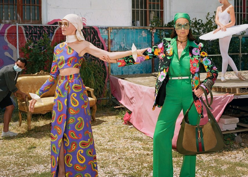 Gucci“终曲”时装系列广告大片，设计团队化身模特探索美之可能