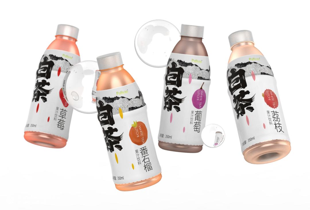 白茶果汁饮料包装 果汁饮料包装设计 日式风格包装