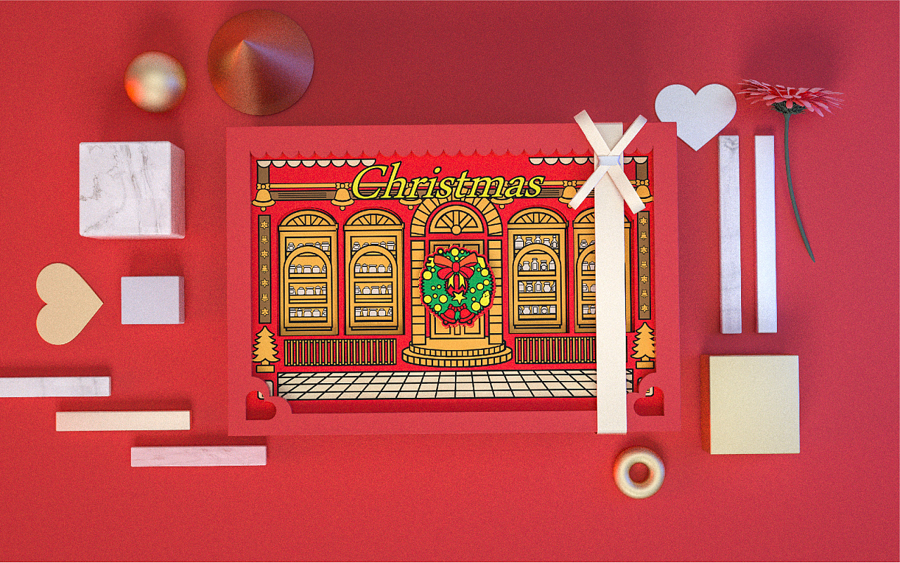 Merry Christmas圣诞节礼品形象项目设计包装设计礼盒设计