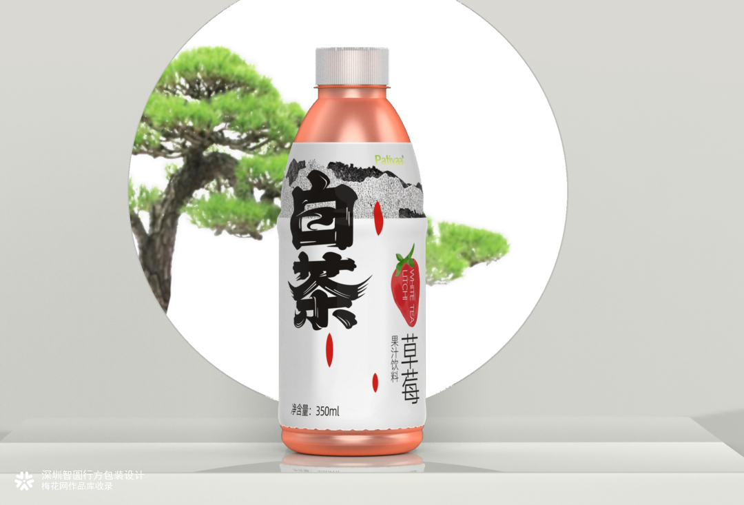 白茶果汁饮料包装 果汁饮料包装设计 日式风格包装