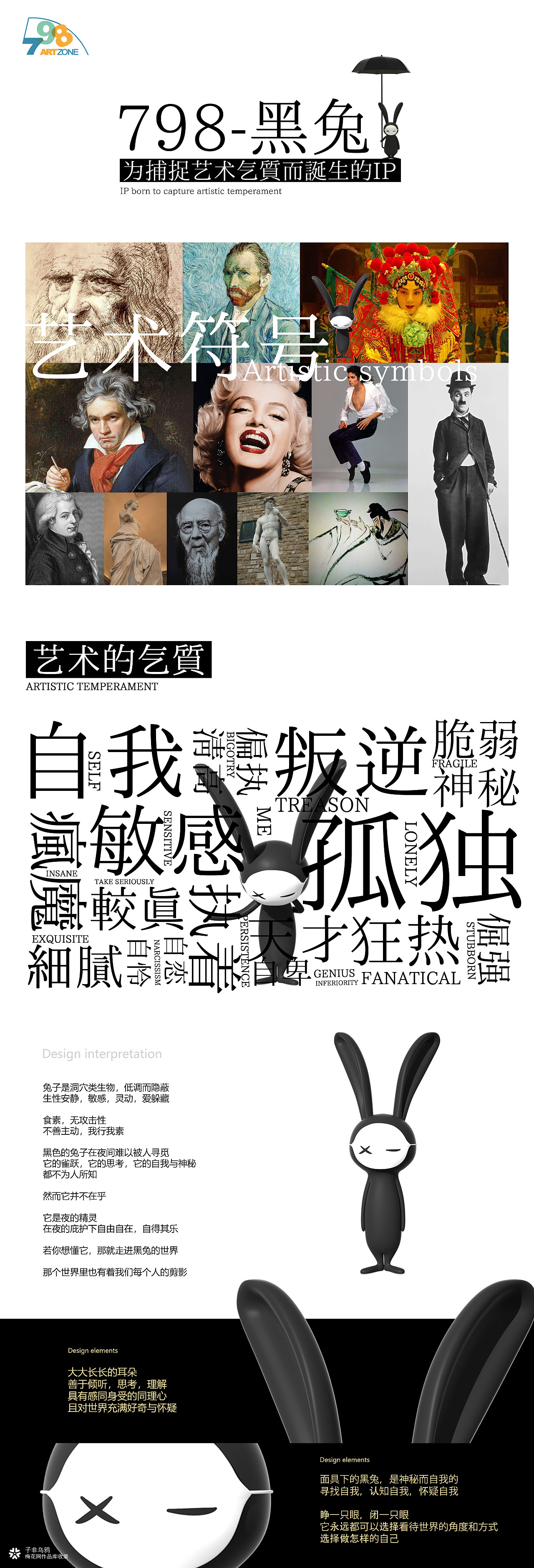 798artzone IP形象黑兔  