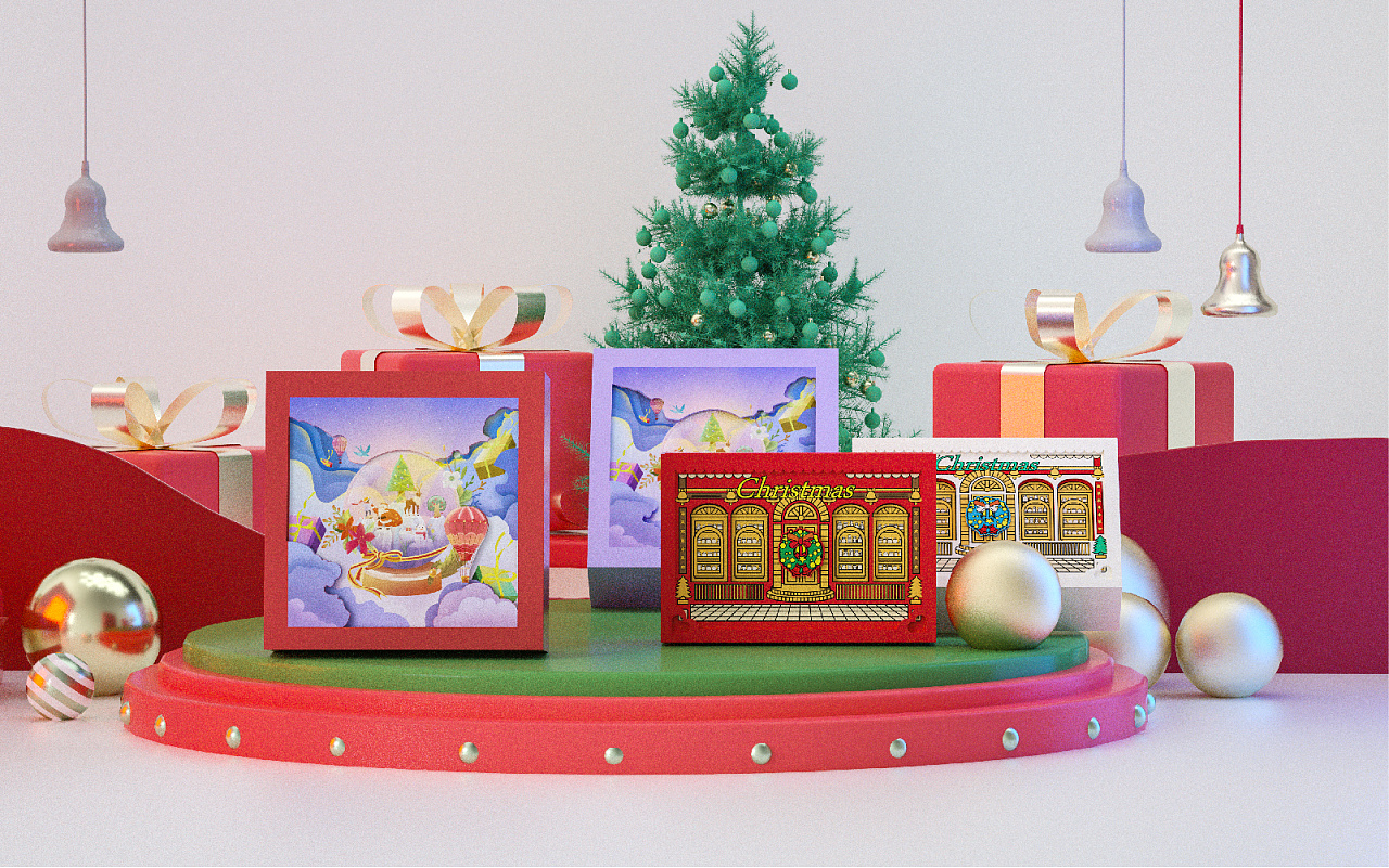 Merry Christmas圣诞节礼品形象项目设计包装设计礼盒设计