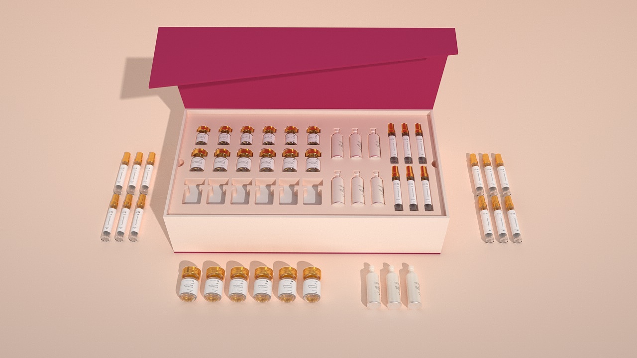 女性私密产品护理套装包装设计/乳液/包装原液化妆品套盒 