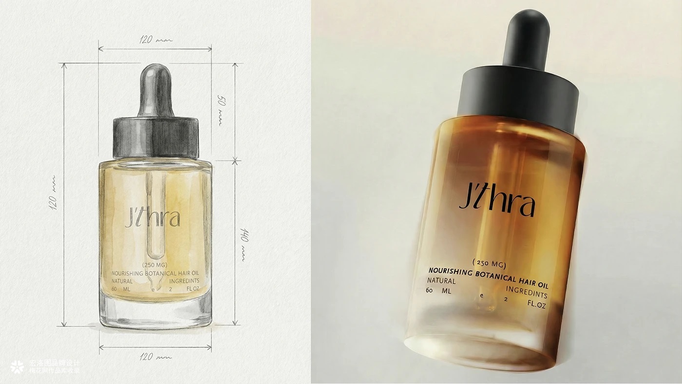 护发油J’thra品牌包装设计-宏洛图品牌设计