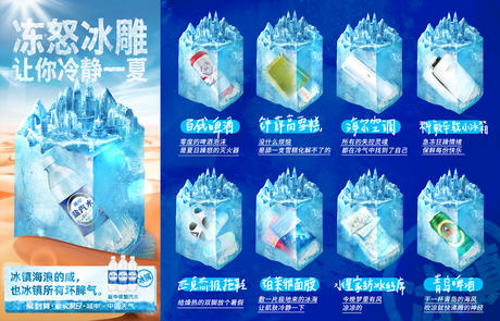 聚划算x中国气象局《冻怒冰雕——让你冷静一夏》CP海报