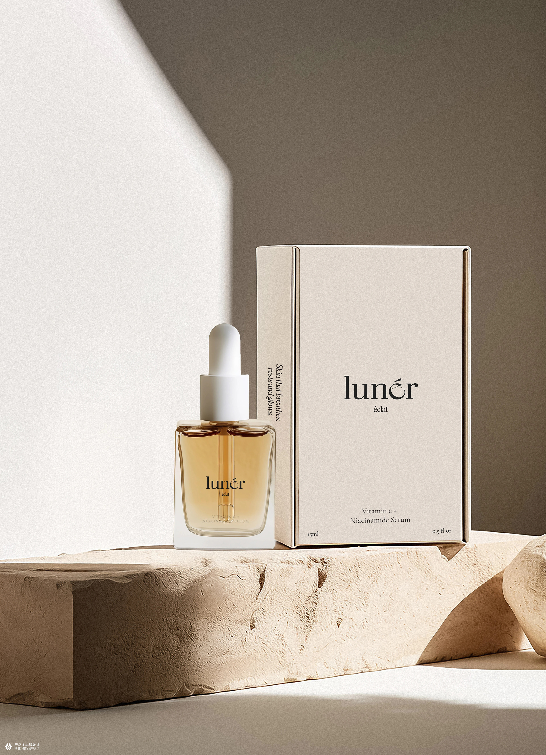 护肤品Lunér品牌包装设计理念-宏洛图品牌设计