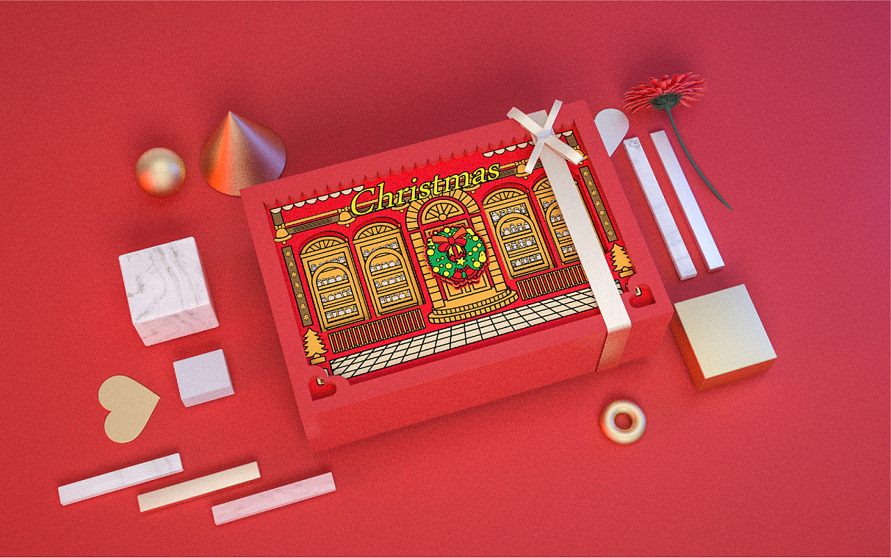 Merry Christmas圣诞节礼品形象项目设计包装设计礼盒设计
