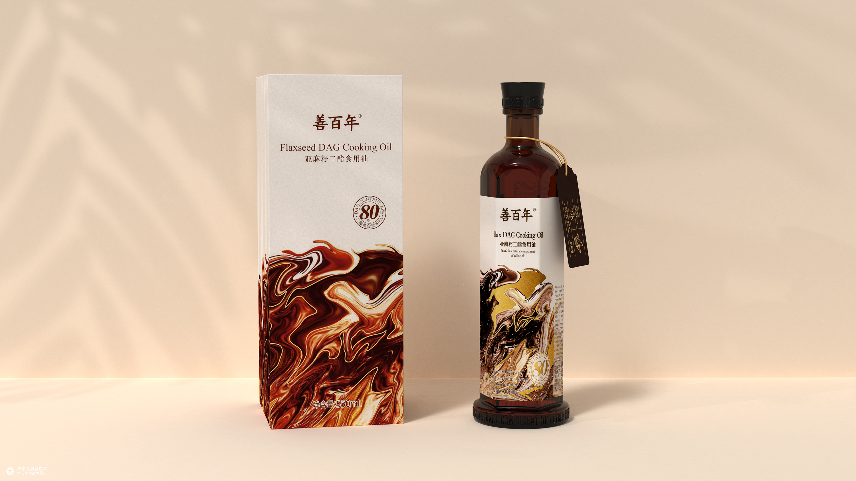 【包装设计】善百年亚麻籽油包装设计