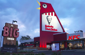 肯德基“Big Chicken”餐厅装修结束，用温馨动画回归