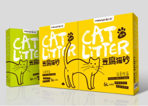 猫小左猫砂包装设计