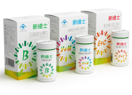 新维士维生素包装设计 B族维生素包装设计 保健食品包装设计