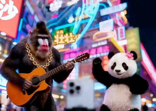 长隆妹猪 and friends 萌动长沙AI短片