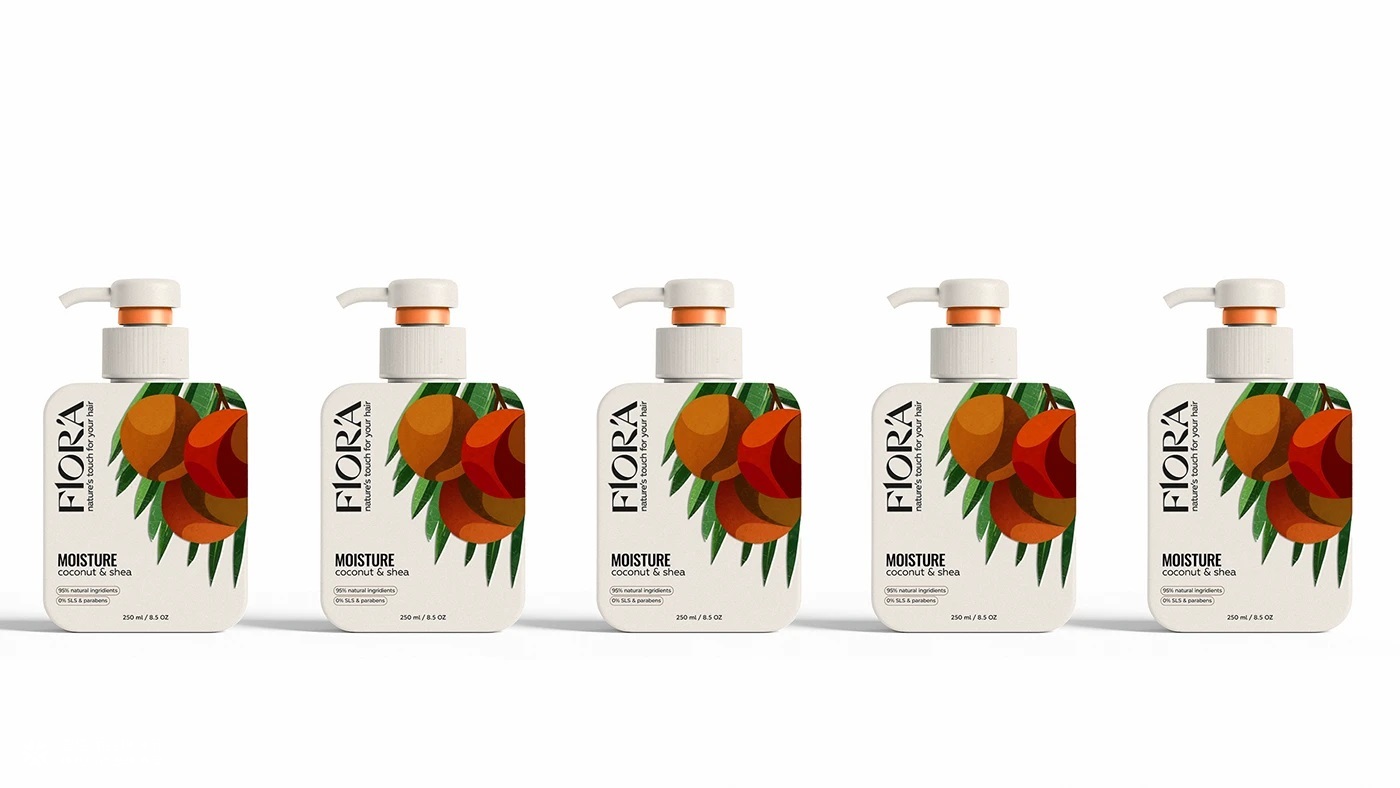 洗发水FLORA品牌包装设计-宏洛图