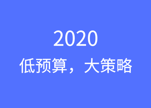 ​2020：低预算，大策略