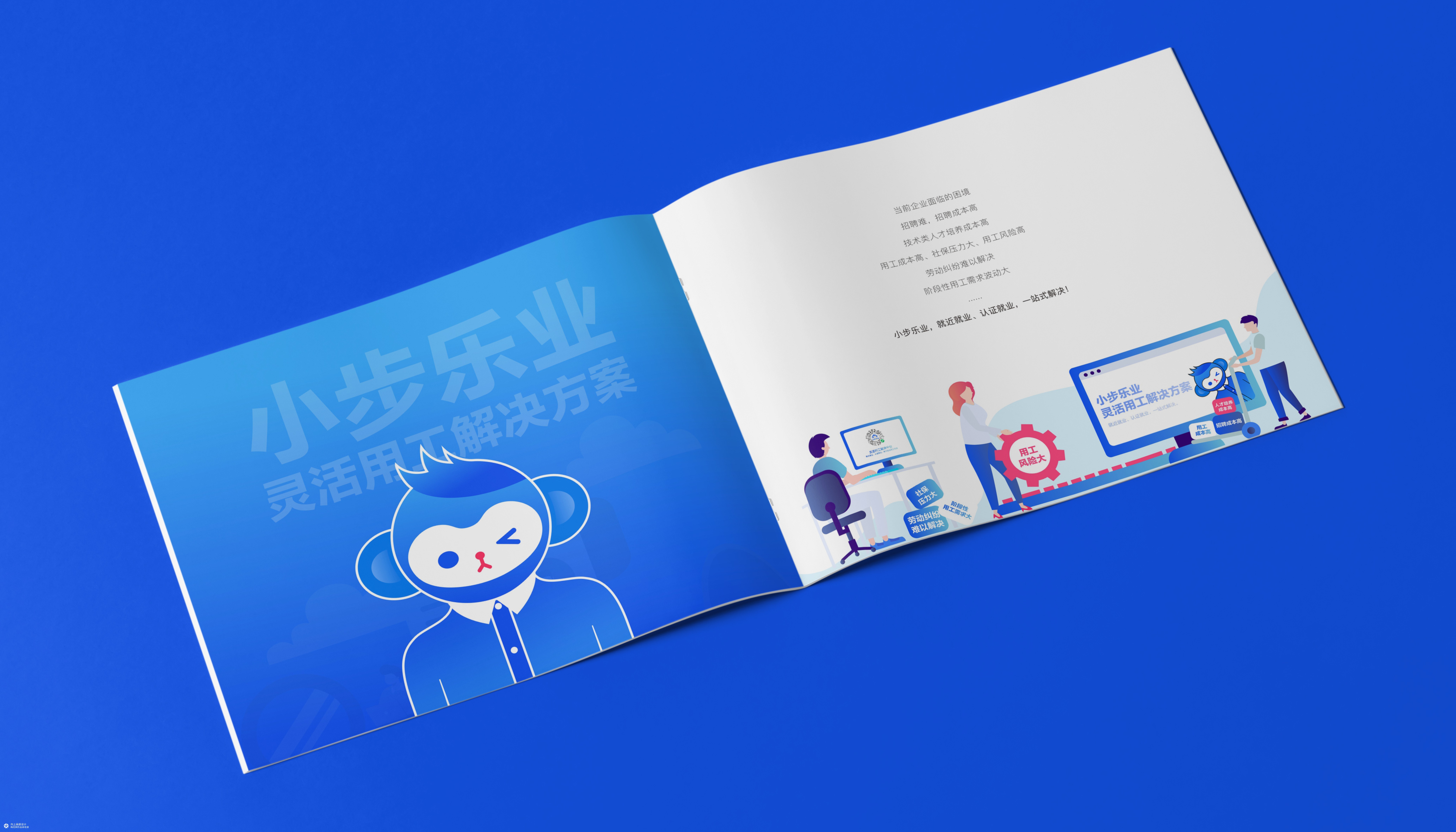 向上画册设计 · 原创案例｜小步乐业 人力资源画册 — 长沙画册设计 