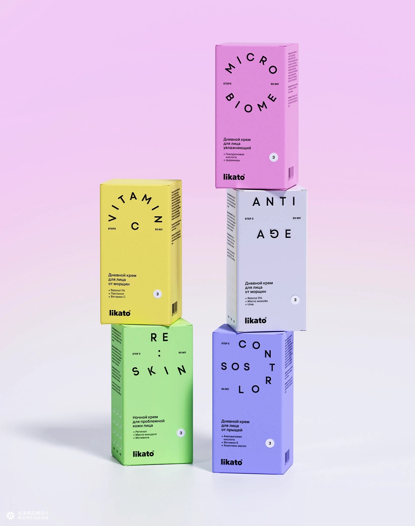 化妆品LIKATO品牌包装设计创意概括-宏洛图品牌设计