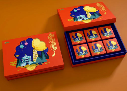 箱盒汇主创陕西元素“团团圆圆”月饼礼盒包装设计