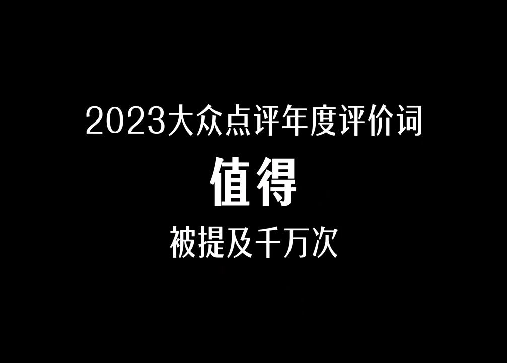 2023大众点评年度评价词：值得