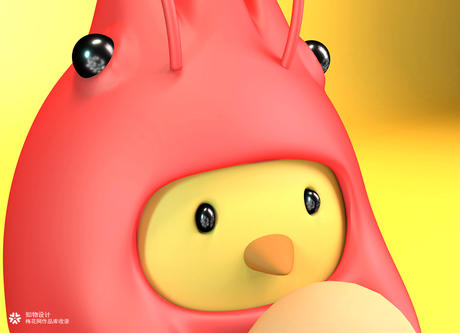 虾青素鸡蛋吉祥物设计